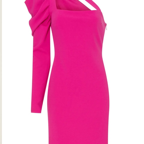 RACHEL Rachel Roy Vibrant Pink Asymmetrical Dress - Picture 3 of 3